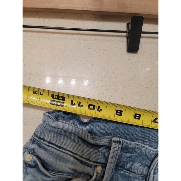 Mother High Waisted Hiker Hover Jeans Herbal Remedy Straight Leg Size 27 Blue - Picture 8 of 10